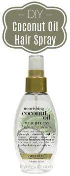 Buy coconut hair spray to breathe life in damaged hair and save yourself from the agony of dandruff or hair loss. Diy Coconut Oil Hair Spray Coconut Oil Diy Hair Coconut Oil Hair Spray Coconut Oil Hair