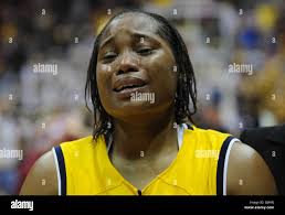 California Golden Bear's Alexis Gray-Lawson (21) battles her teammate  Devanei Hampton (20) for a rebound while playing against the Stanford  Cardinal, Saturday, February 23, 2008, at Haas Pavilion in Berkeley,  California. Stanford