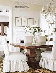 I used the same slipcovers on a different style of chair and they still work. Simplified Slipcovers For Chairs Slip Covered Dining Chairs Dining Chairs