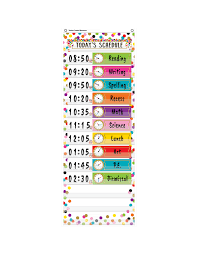 Confetti Schedule Pocket Chart