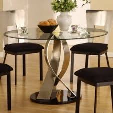 glass top round kitchen table sets