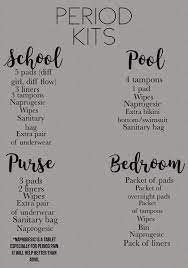 Funny Survival Tips Period Hacks Emergency Kit For Girls Period Kit