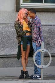 Cara shaved her head for the role but had colourful tresses on set in toronto, canada. Cara Delevingne Debuts Orange Hair With Jaden Smith For Life In A Year Teen Vogue