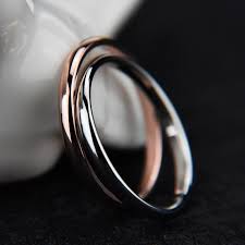 Gold is rarely pure gold, even before another metal is added to make a white gold alloy, and often contains a mercury alloy from its production; Titanium Steel Rose Gold Or Silver Anti Allergy Ring Ardentmoon