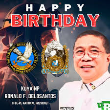 THE FRATERNAL ORDER OF 𝓔𝓪𝓰𝓵𝓮𝓼- PHILIPPINES 𝓔𝓪𝓰𝓵𝓮𝓼 NATIONAL  CAPITAL REGION LX (NCR 60) 𝗛𝗔𝗣𝗣𝗬 𝗕𝗜𝗥𝗧𝗛𝗗𝗔𝗬!!! Kuya NP Ronald F.  Delosantos TFOE-PE NATIONAL PRESIDENT 𝐊𝐀𝐍𝐊𝐀𝐋𝐎𝐎 𝐅𝐈𝐑𝐄  𝐑𝐄𝐒𝐂𝐔𝐄 𝐇𝐎𝐓𝐋𝐈𝐍𝐄 0915