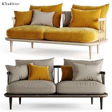 Modern anthropologie linen willoughby wilcox sofa. 3d Andtradition Fly Sc02 Sofa By Space Copenhagen