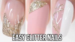 Cool gold nail ideas images for your pleasure. 5 Easy Glitter Nail Ideas Part 3 Gold Glitter Youtube