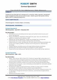 contract specialist resume samples