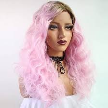 QZH Pelucas Peluca de Fibra química Mujer Europa y América Centro Degradado Rosa  Partida Cabello Largo y Rizado Brote Frontal Pantalla de Seda Accesorios  para la Cabeza Dream Girl : Amazon.es: Belleza