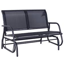 Outsunny 3 seat garden swing chair patio steel swing bench w/ cup trays grey. Outsunny Double Seat Swing Chair Outdoor Garden Patio Glider Bench Grey On Onbuy
