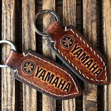 Pin On Leather Keychain