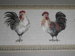 This blue farmhouse inspired wallpaper reimagines the kitchen design featuring a beautiful display of roosters. Roll 15 X 9 White Hens Yellow Chicken Basket Sage Green Kitchen Wallpaper Border Retro Design Paint Wall Treatments Supplies Wallpaper Wallpapering Supplies Florent Dejardin Fr