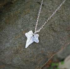 Tiny Ivy Leaf Necklace Botanical Jewelry Real Leaf Etsy Real Leaf Necklace Leaf Necklace Botanical Jewelry