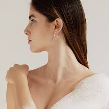 CLARA Large silver hoop earrings