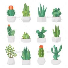 Check spelling or type a new query. Cartoon Cactus And Succulents In Pots Vector Set Cactus Illustration Cactus Vector Cactus Paintings