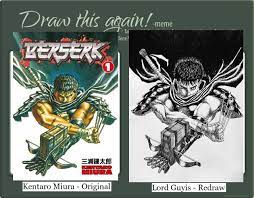 Berserk Volume 1 Cover Comparison Miura V Me By Lordguyis On Deviantart Beruseruku) is a japanese manga series written and illustrated by kentaro miura. berserk volume 1 cover comparison