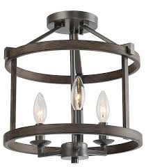 Get free shipping on qualified farmhouse flush mount lights or buy online pick up in store today in the lighting department. In Stock Lnc 3 Light Farmhouse Foyer Lantern Double Layers Semi Flush Mount Lighting Farmhouse Flush Mount Ceiling Lighting By Lnc Houzz
