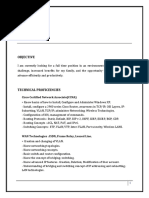 sample resume fresher ccna