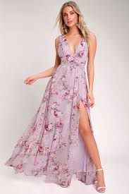 Garden Meandering Lavender Floral Print Maxi Dress Floral Print Maxi Dress Maxi Dress Printed Maxi Dress