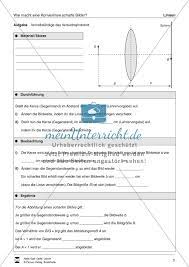 Master organic and molecular electronics (ome) lehramt; Optik Bilderzeugung Bei Der Sammellinse Vorlage Versuchsprotokoll Aufgaben Losungen Meinunterricht