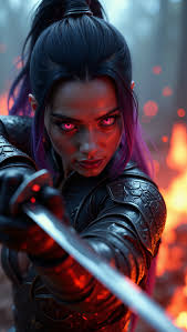 She's got fire in her eyes and chaos in her kiss—danger never looked this  good.❤️