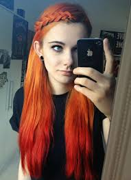 Fire Fade Fire Hair Red Ombre Hair Scene Hair