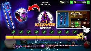 8 Ball Pool Halloween Win Streak Free Cue And Ring Youtube
