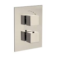 The biggest selection of low priced two handle shower faucets from kohler, hansgrohe, moen and delta. Latoscana Quadro 2 Handle Shower Faucet Trim Kit In Brushed Nickel With Thermostatic Valve And Volume Control Yahoo Shopping