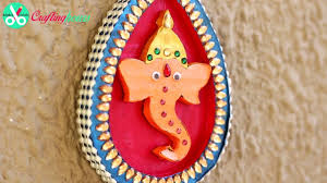 Handmade ceramic fish wall hanging. Easy Diy Wall Decor Ganpati Wall Hanging With Cardboard For Diwali Decoration
