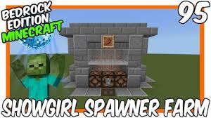 Early game farms are most useful in a minecraft survival world. Showgirl Zombie Spawner Farm Bedrock Edition Minecraft Minecraft Tutorial Minecraft Redstone