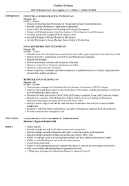 refrigeration technician resume samples