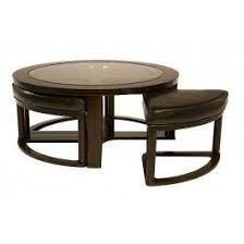 The modern coffee table has many roles. Marion Cocktail Table With 4 Stools Mor Furniture Extra Seating Is A Definite Plus Carpinteria