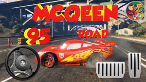 Mcqueen Road 95 Race Simsek Mcqueen Yol Yarisi Araba Yarislari Col Mcqueen Lightning Mcqueen Araba