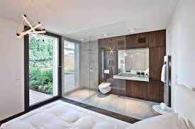Bagno Vista Doccia Parete Legno Camera Da Letto Con Bagno Bagno In Camera Bagno Aperto