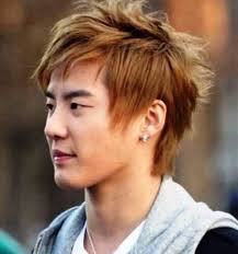 Tangerine orange hair with yellow face frame. 67 Popular Asian Hairstyles For Men