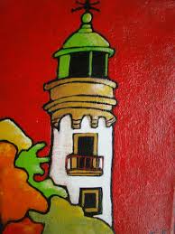 Le Phare De Port Navalo Est Un Phare Situe Sur La Presqu Ile De Rhuys A Port Navalo Sur La Commune D Arzon Erig Peintures Art Abstrait Art Abstrait Peinture