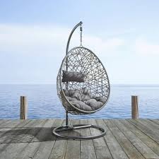 Schicker Hangesessel In Grau Zum Relaxen Ein Hit Sessel Stuhl Schaukel Balkonentwurf