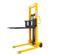 Custom Hand Fork Lift Semi Electric Hydraulic Manual Stacker Truck Pallet  Loader Forklift Electric