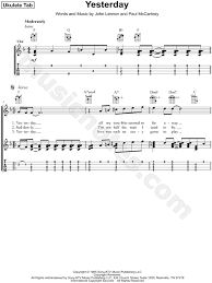 Ukulele tahitien — vitehropoles 02:59. The Beatles Yesterday Ukulele Tab In F Major Download Print Sku Mn0200171
