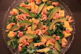 Salade Mangue Avocat Et Ecrevisses Sauce Soja Et Sesame 36 Quai Des Saveurs Salade Mangue Salade Mangue Avocat Salade