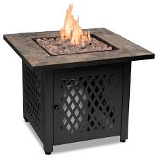 Low prices with free and fast shipping. Lp Gas Outdoor Fire Pit With Slate Tile Mantel Transitional Fire Pits By Blue Rhino Uniflame Houzz