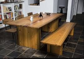 Milled From Long Submerged Cypress Logs Re Co Bklyn Used Live Edge Slabs Of Sinker Cypress To Mak Wood Slab Dining Table Slab Dining Tables Wooden Slab Table