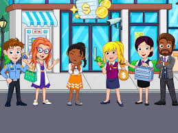 In this game, kids get to break open fun piggy banks to reveal coins and dollars. Bank My Town Games