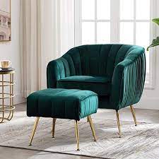 Amazon Com Artechworks Velvet Modern Tub Barrel Arm Chair Upholstered Tufted With Gold Metal Legs Accent Arm Chairs Living Room Modern Tub Living Room Chairs