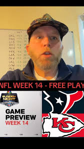 NFL Week 14 the Houston Texans travel to Arrowhead stadium to take