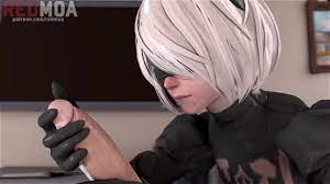 1girls 3d animated clothing erection fellatio female kiss kissing  male nier nier: automata oral penis penis kiss redmoa short hair sound  source filmmaker straight teasing video watermark yorha 2b 