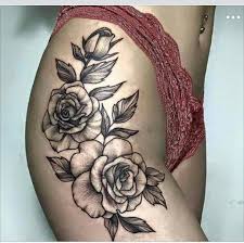 Thigh Rose Tattoo Rosetattooideas Rose Tattoos Rose Tattoo Thigh Hip Tattoos Women
