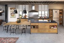 Cuisine Amenagee Style Bistrot La Bar Cuisine Equipee Moderne Cuisine Moderne Cuisine Style Industriel