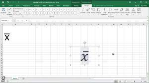 How To Write X Bar In Excel Youtube