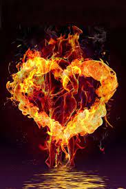 Pin By Djurdjica Mrkobrad On Srce Fire Heart Fire Art Optical Illusion Wallpaper